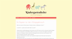 Desktop Screenshot of kindergartenlieder.ch