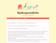 Tablet Screenshot of kindergartenlieder.ch